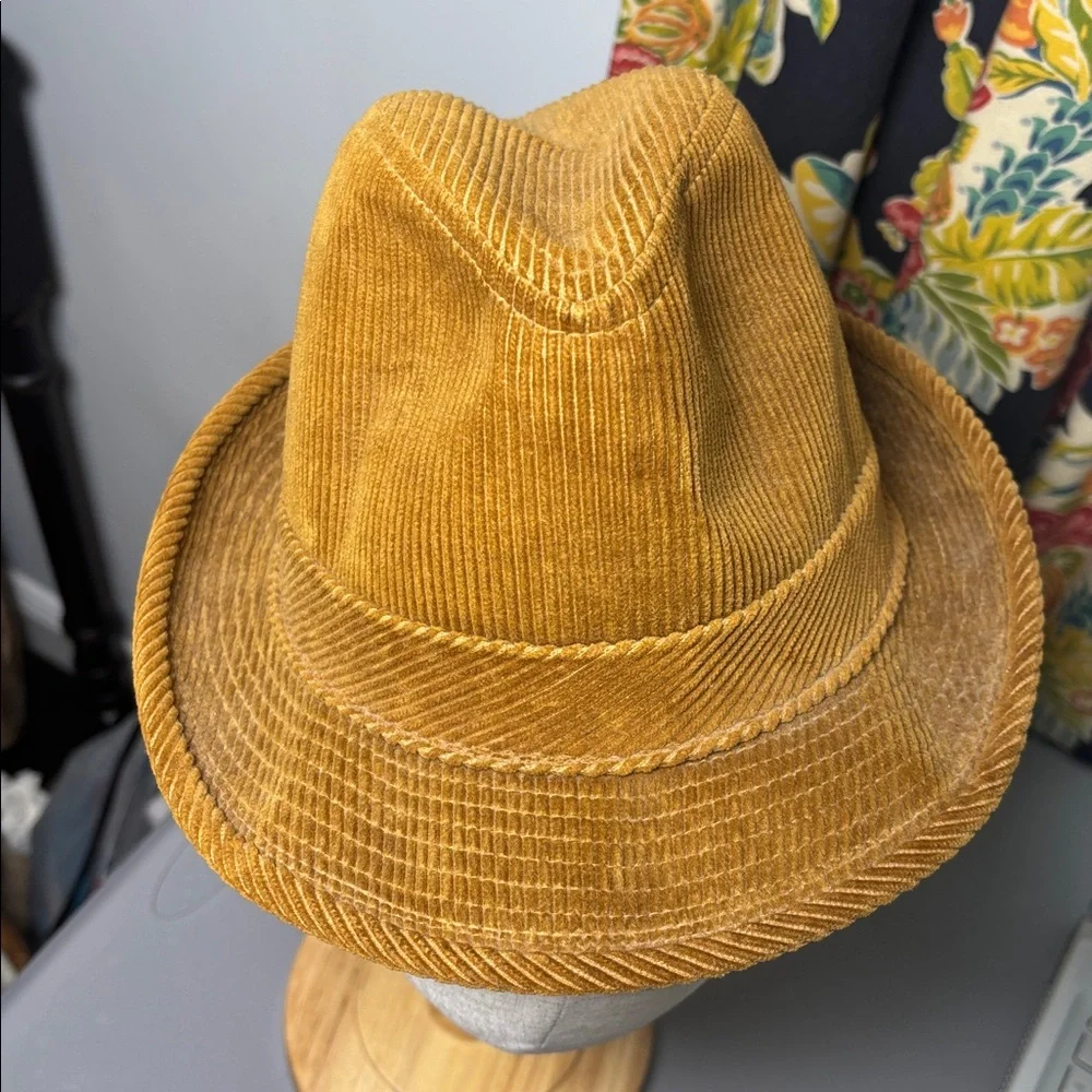 Vintage United Hatters Cap & Millinery Mens Fedora Hat Size 7 Brown Tan Corduroy